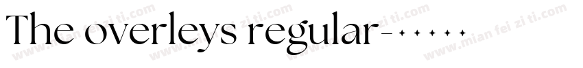 The overleys regular字体转换